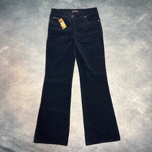 Vintage Minoy Linea Casual Bootcut Pants Size L Fits 29x30 Navy Blue Corduroy
